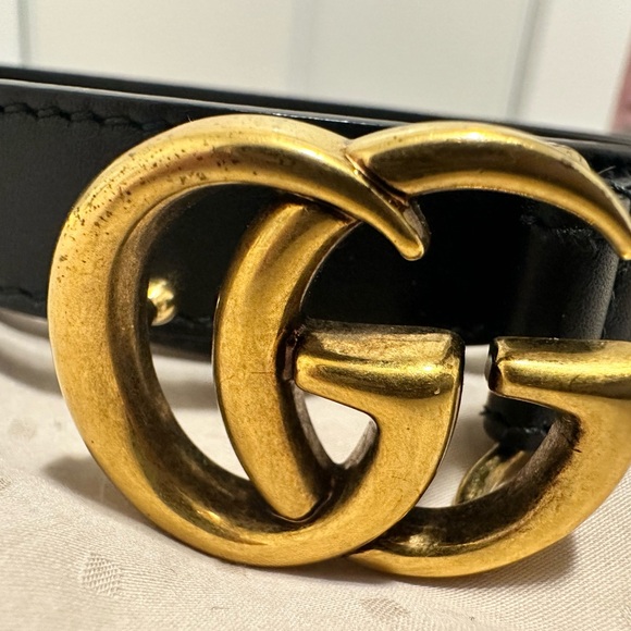 Gucci GG marmont black belt in size 80 cm - Picture 2 of 4